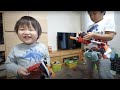 きいちゃん２歳★誕生日プレゼント 第一弾！おばあちゃんからもらった仮面ライダードライブ DXドライブドライバーとDXゴーストドライバーでなりきり仮面ライダー