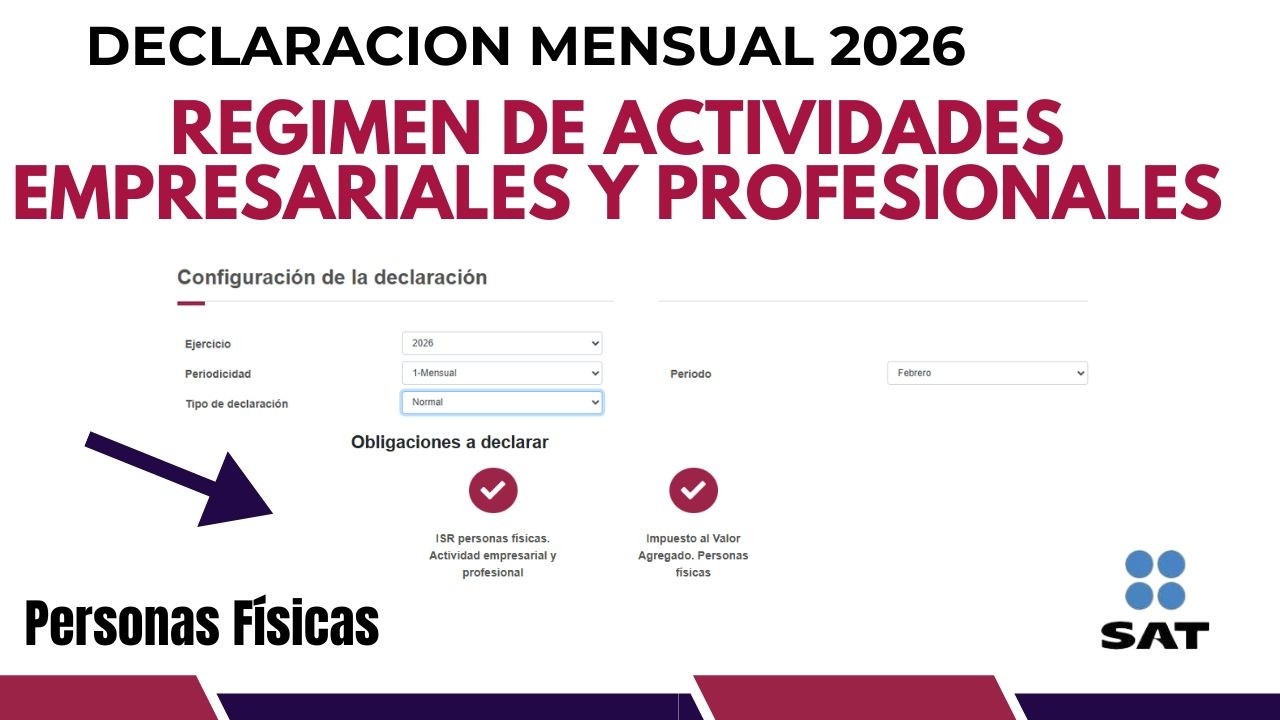 Declaración Régimen de ACTIVIDAD EMPRESARIAL y PROFESIONAL 2026