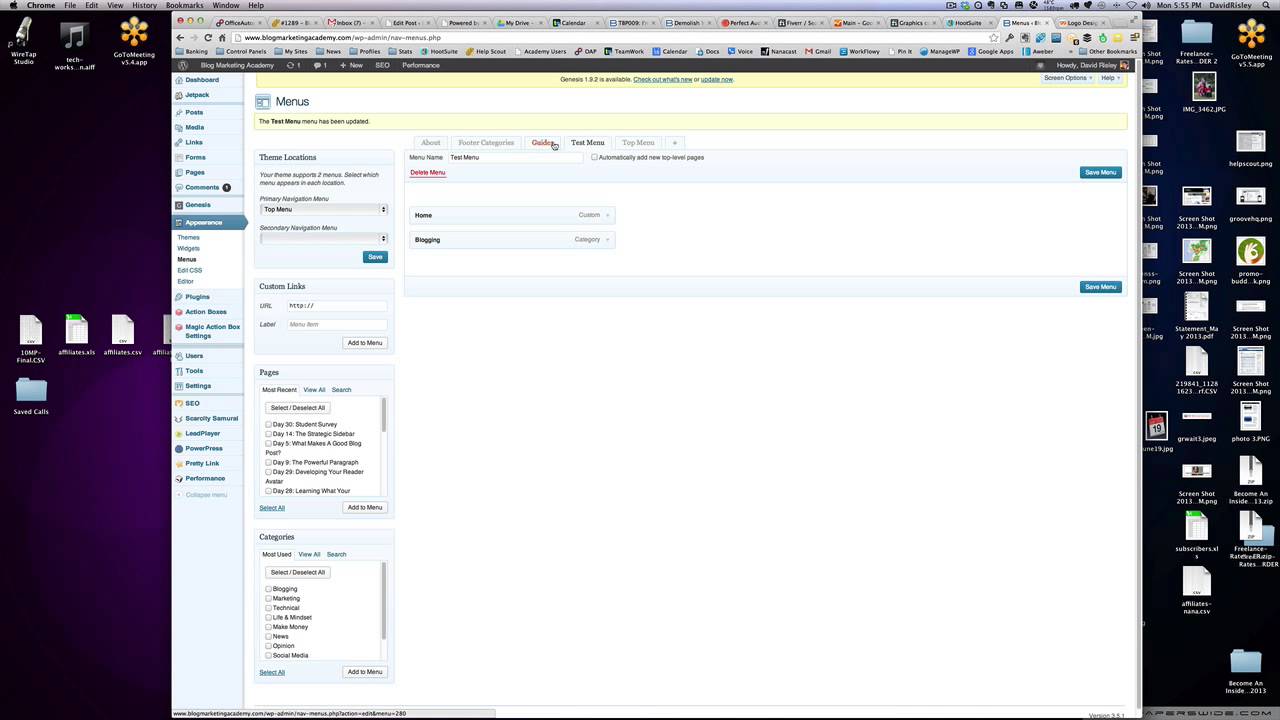How To Control The Navigation Menus On Your Wordpress Blog - YouTube