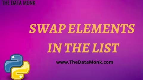 Swap elements  in the list | Part 23 | Code in Python for Data Science | The Data Monk