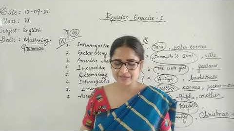 CLASS VI ENGLISH 10-09-2021 BY MS. SHWETA SHUKLA