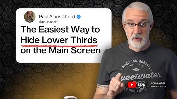 ProPresenter Tutorial: How to have a lower third that doesn