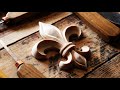 Wood Carving Fleur De Lis Ornament 