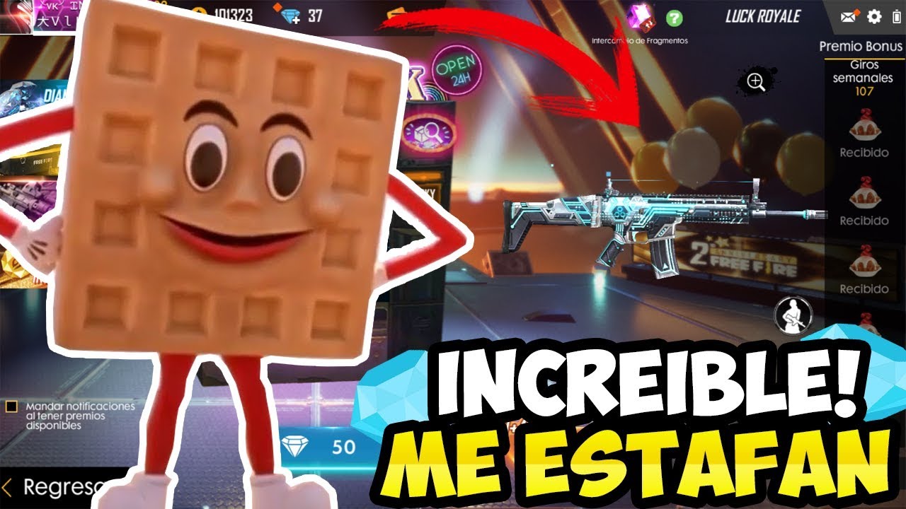 FREE FIRE ME ROBO TODOS MIS DIAMANTES EN LA LUCKY ROYALE! hacker typer