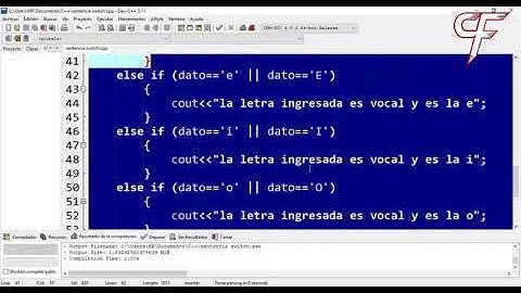 Ejercicio de vocales con if   else if o con switch  en C++