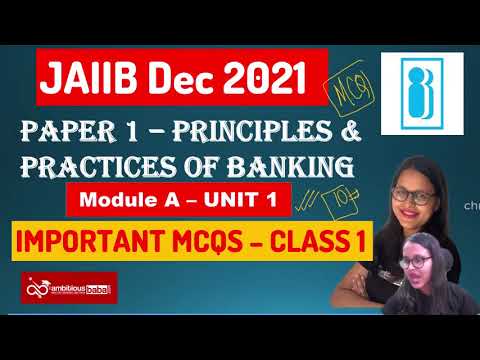 JAIIB Class-1 | DEC 2021 | PPB Module A | Important MCQs - Ambitious Baba