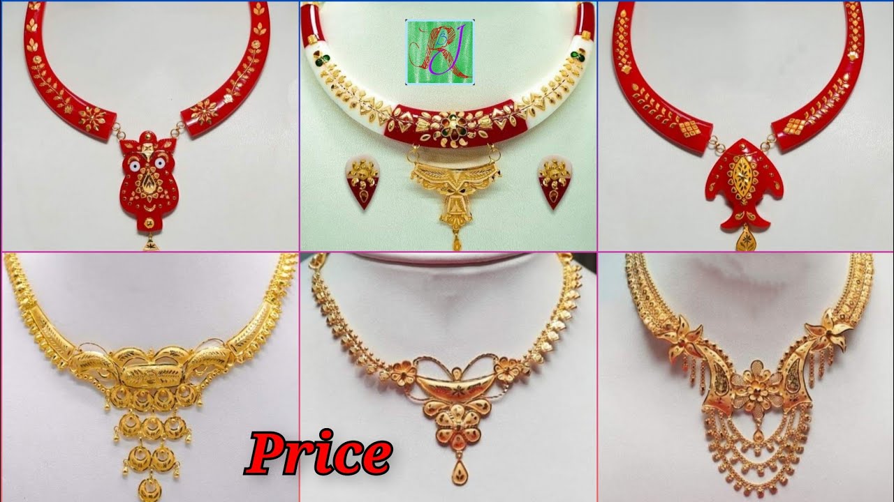 gold pola pasting necklace designs with 