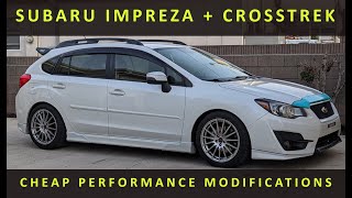 Cheap Performance Mods under $150  Subaru Impreza + Crosstrek