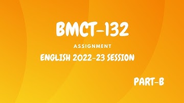 BMTC-132 || FULL Solved Assignment ||  2022-23 SESSION || BSCG || PART -B