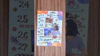 女の子シールでダイアリー風コラージュ -No.028- #shorts  #shortsvideo  #手帳デコ  #collage  #journal  #コラージュ  #システム手帳  #シール