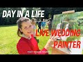 Exclusive day in a life of a live event wedding painter