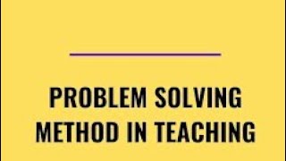 Problem Solving Method of Teaching  || Hindi/Urdu