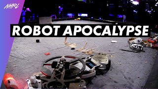 What happens when you put Depth Charge, a 40lb combat robot, against 8 beetleweights?