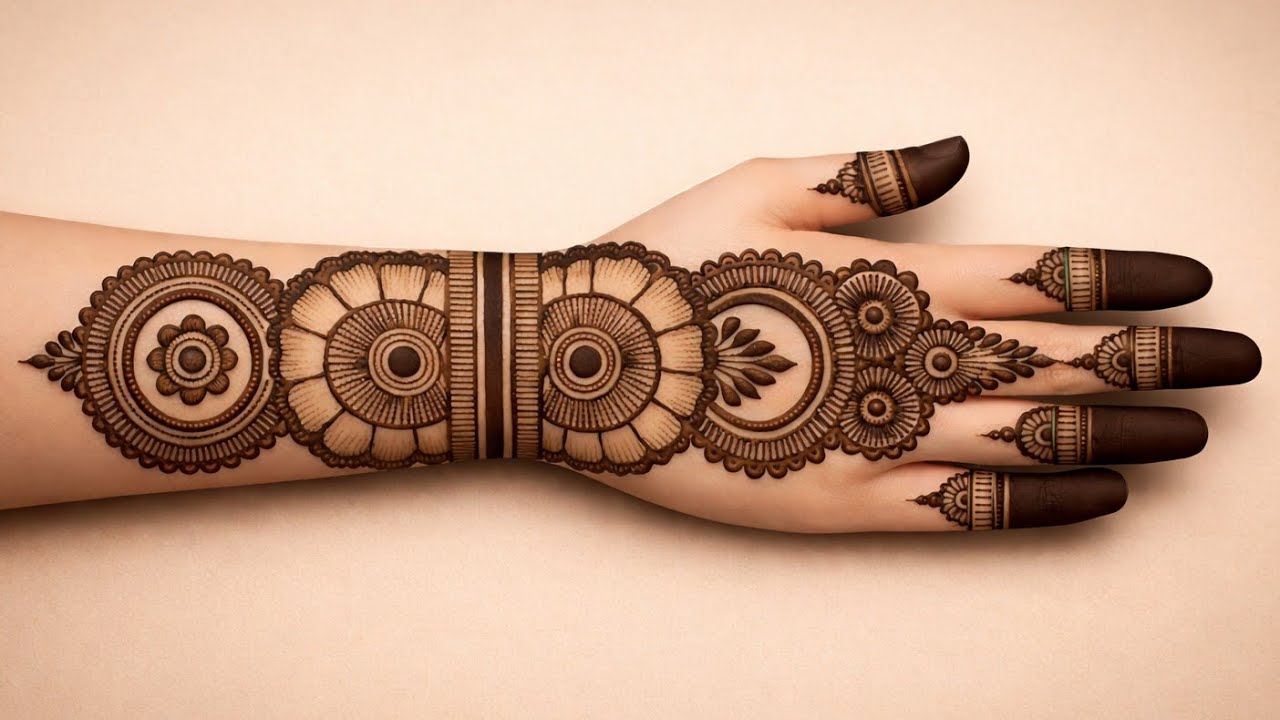New latest and stylish mehndi design for beginners || front hand mehndi design || mehndi design ||