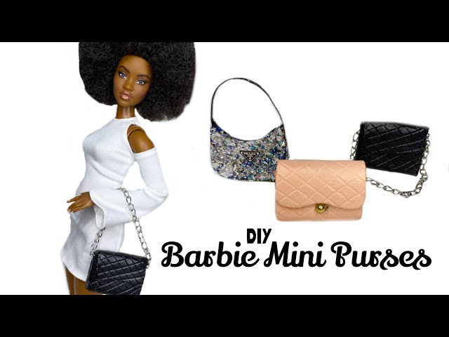 How to make DIY three Barbie doll purses! Mini Chanel purse! 