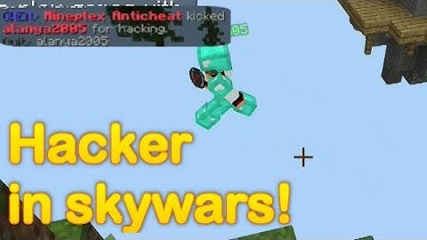 Minecraft - Watching a hacker get banned! (mineplex skywars minigame)