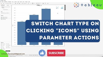 Tableau - How to change chart type on clicking the icons using Parameter actions? #Tableautip