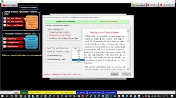 Intraclass correlation coefficient: retrospective power analysis /1-way random rater effect model