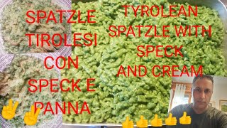 Spatzle Alla Tirolese Spatzle Tirolese Agli Spinacityrolean Spatzle With Speck And Cream