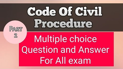 Code of Civil Procedure solved paper Part 2 | section 1 to 8| chapter wises | law study