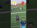 First yellow for the tackle.Second yellow should’ve followed moments later