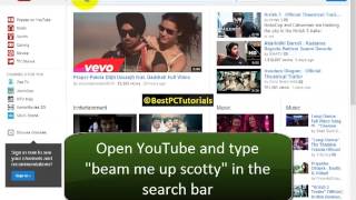 YouTube BEAM ME UP SCOTTY Easter Egg (Geek Week)