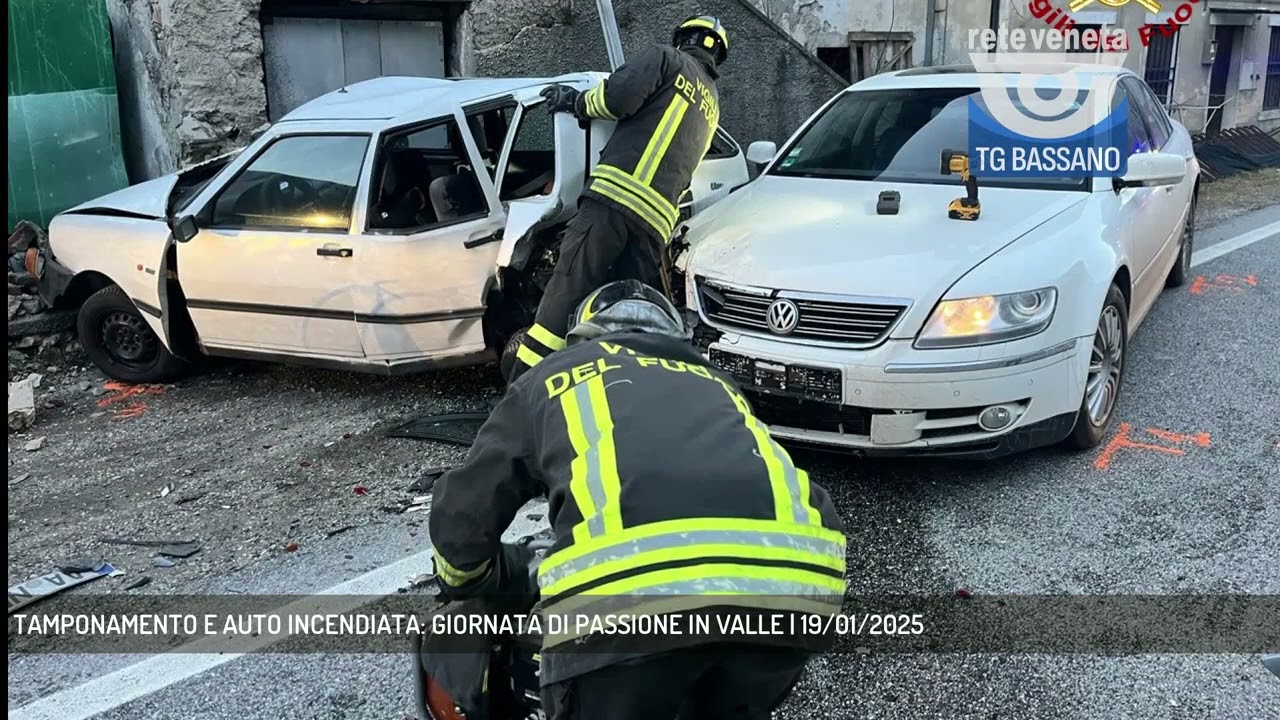 TAMPONAMENTO E AUTO INCENDIATA: GIORNATA DI PASSIONE IN VALLE | 19/01/2025