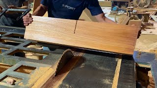 Mr. Van Woodworking Build King Size Sofa Monolithic Redwood Doussie // Extremely Beautiful Furniture