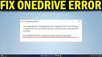 How To Fix OneDrive Error 0x80070194, the Cloud File Provider Exited Unexpectedly