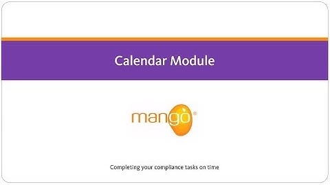 Mango - Calendar Module