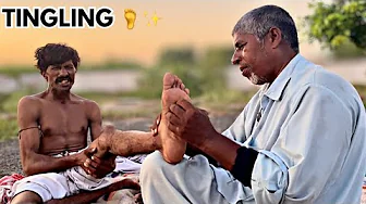 ASMR FEET TINGLING MEN MASSAGE ( Satisfying ) | FOOT REFLEXOLOGY | LEG MASSAGE FOR RELAX & SLEEP