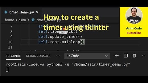 How to create a timer using tkinter in Python