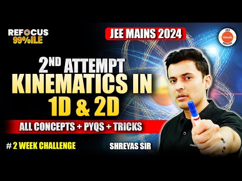 Motion in 1D & 2D | Straight line & motion in plane | JEE Mains 2024 ...
