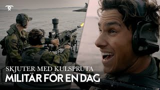 MILITÄR - FÖR EN DAG! - (Skjuter med kulspruta & Blir lämnad i havet)