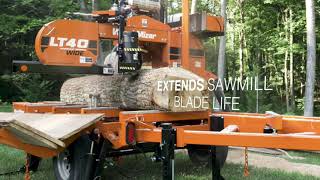 Debarker for LT40 and LT50 Portable Sawmills in Action | Wood-Mizer