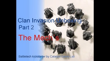 Clan Invasion part 2 mech unboxing // Battletech kickstarter