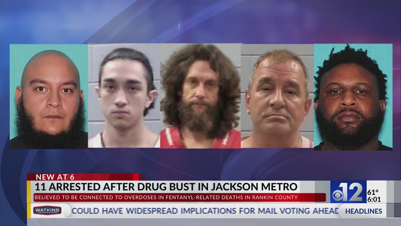 11 arrested after drug bust in Jackson metro area - YouTube
