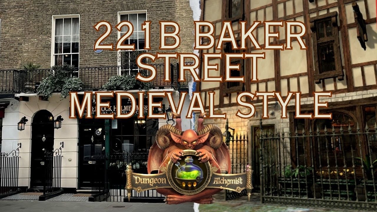 22B Baker Street Sherlock Holmes Medieval Style Part 1 | Speed Build | Dungeon Alchemist | Nel Riott