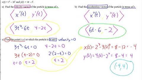 AP Calculus BC Notes Advanced Parametric Problems without Calculator