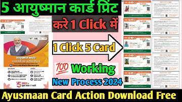 1 click 5 Ayushman card print on photoshop ll 1 click 5 ayushman card action
