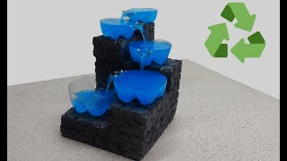 hacer una fuente con BOTELLAS DE PLASTICO - fuente con material reciclado