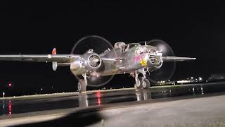 B-25 &#39;Panchito&#39; special night engine run VIP event Part 2 Mid-Atlantic Air Museum World WWII Weekend