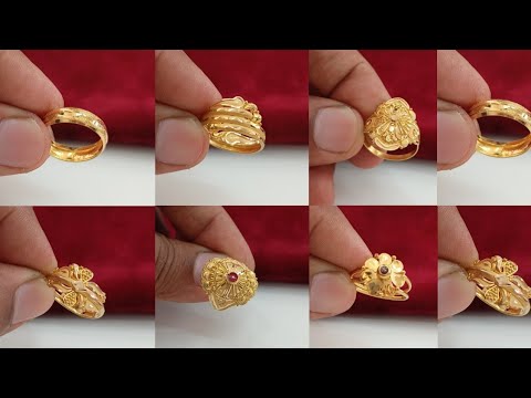 Top latest gold ring designs for women/ Most beautiful gold rings/ Modern gold  ring designs 2023 - YouTube