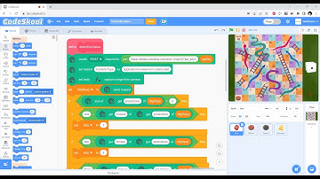 Snakes 🐍 & Ladders 🪜 Game 🎲 using Robotics and Machine Learning with CodeSkool Scratch