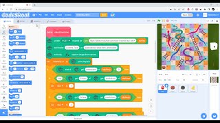 Snakes 🐍 & Ladders 🪜 Game 🎲 using Robotics and Machine Learning with CodeSkool Scratch
