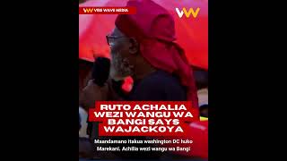 Ruto Achalia Wezi Wangu Wa Bangi Angry Wajackoya Tells Ruto