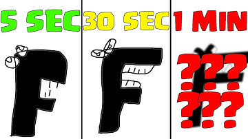 Alphabet Lore But I Draw It in 5 sec - 30sec - 1 minute ( Part 5 - F )