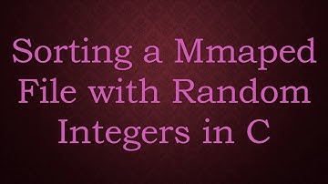 Sorting a Mmaped File with Random Integers in C