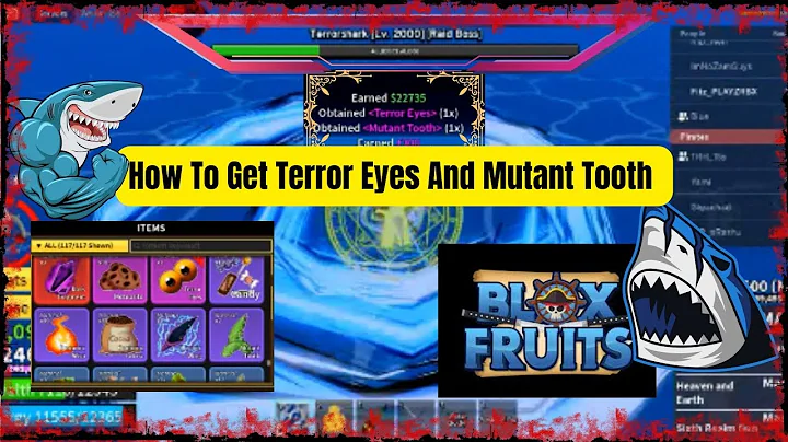 How To Get Terror Eyes And Mutant Tooth Materials In Blox Fruits #bloxfruitupdate20 #terroreyes