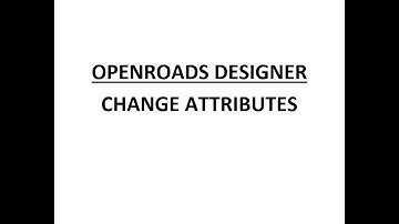 ORD - MicroStation - 9.1 - Change Attributes